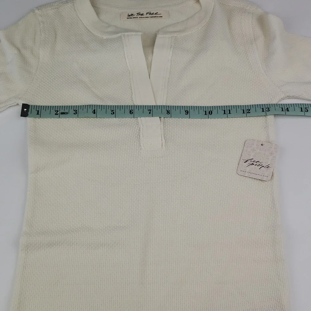 Free People NWT Mikah Layering Cuff Top Size XS in Cream Combo